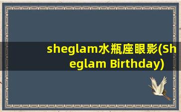 sheglam水瓶座眼影(Sheglam Birthday)